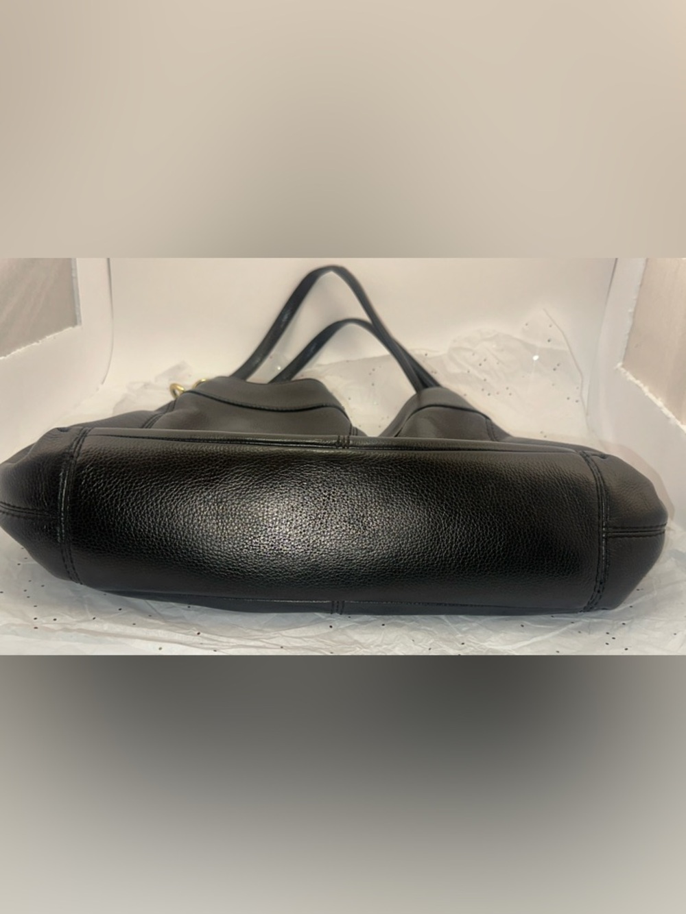 Coach Lexie Tote Bag Black Pebbled Leather F28997 - Picture 4 of 12